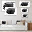 «Black Abstract Waves», reproduction sur cadre flottant sur toile-78181449-78181501
