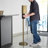 Luxe Floor Stand Touchless Hand Sanitizer Dispenser - 54", Brushed Brass, Powermist-72354579