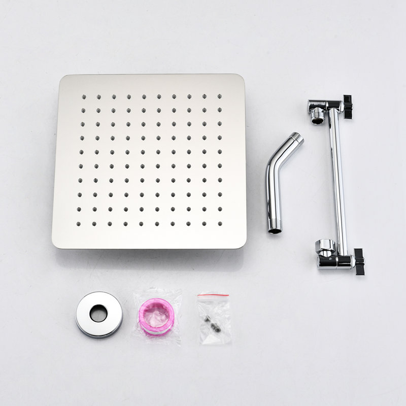 10" Square Shower Head With Stainless Steel Material - Finish Body, Stainless Steel
