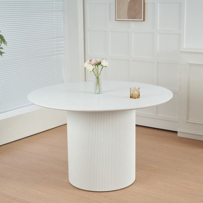 Round Metal Base Dining Table