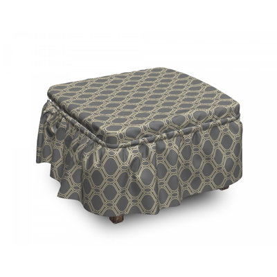 Housse pour à rayures repose-pieds oval shapes