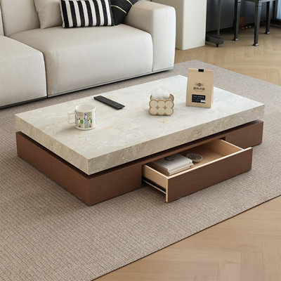 Table basse avec tiroir en bois fritté