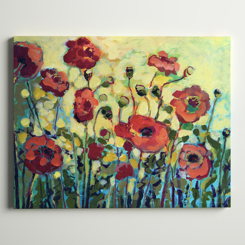 «Anitas Poppies» par Jennifer Lommers - impression, H 16 po x l 20 po x P 1,5 po, Toile
