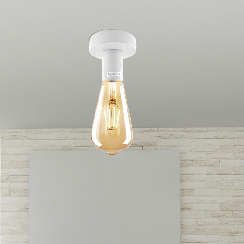 Semi Flush Mount, White