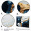 Ensemble de 5 décorations murales en marbre doré et bleu Essence Magic II - marbre abstrait-849140217