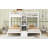 Twin Over Twin & Twin Bunk Bed With Built-In Staircase And Storage Drawer,White
