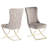 Ottomanson Set of 2 Dining Chairs with Elegant Gold Legs for Stylish Seating-1499839828-1499839829