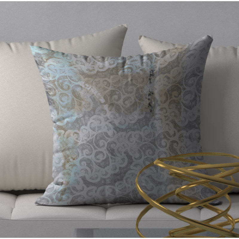 Abstract Reversible Throw Pillow, 24" x 24"