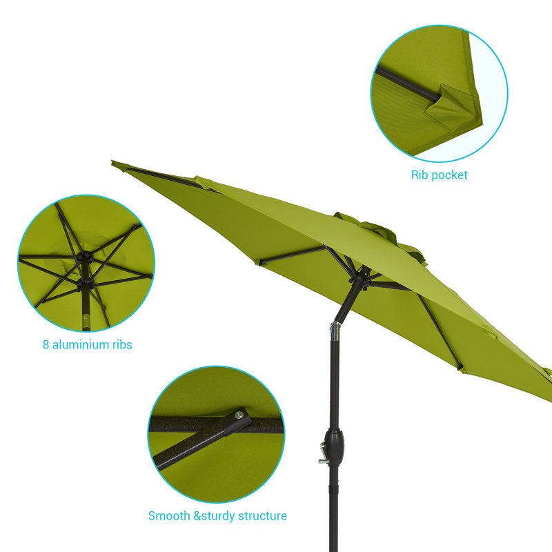 Parasol de marché 90 po Daljeet, Vert citron