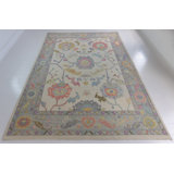 Inez Hand Knotted Wool Oriental Area Rug