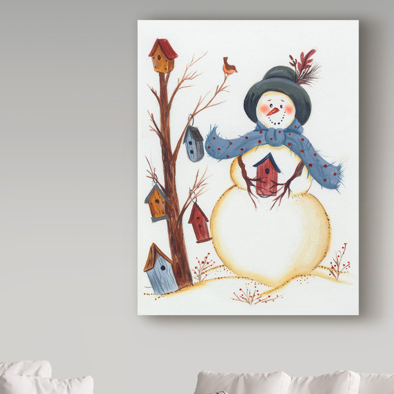 Toile « snowy friend », H 32 po x l 24 po x P 2 po