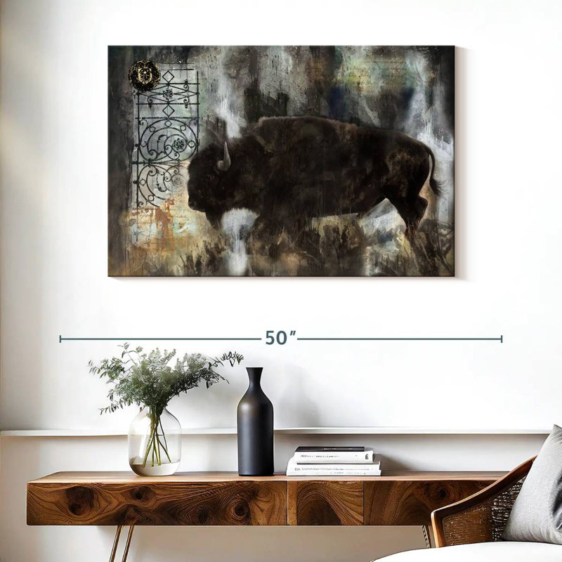 Brampt Wandering Buffalo, 26" H x 39" W