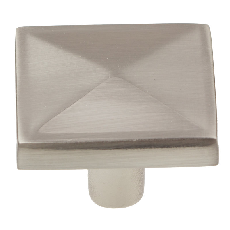 Poignée carrée 1 1/4 po, Nickel satiné