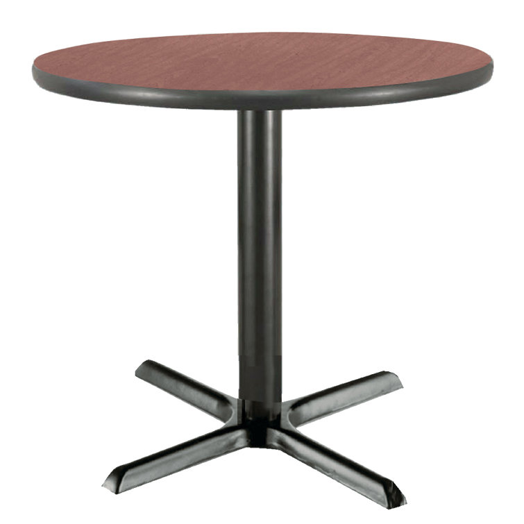 30" L Round Solid Wood Breakroom Table and Chair Set