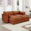 Canapé 2 places avec repose-pieds et rangement escamotable, tissu chenille confortable pour la vie moderne-1158263033-1158263038-1158263035