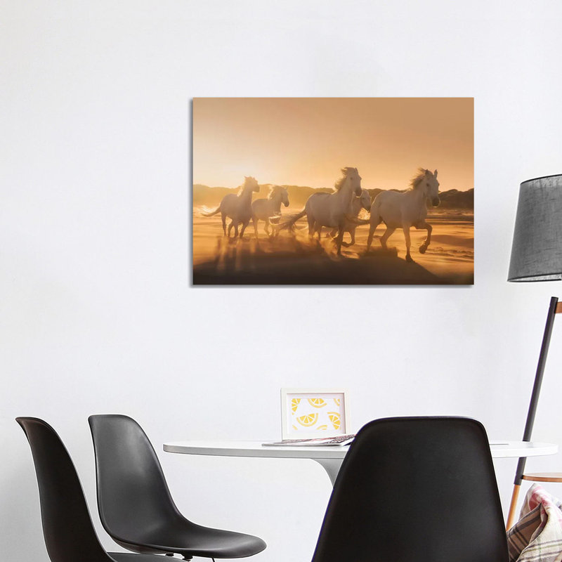 White Angels Of Camargue XLI 1 Piece Wrapped Canvas Wall Art, 101.6 cm H x 66.04 cm W x 1.91 cm D