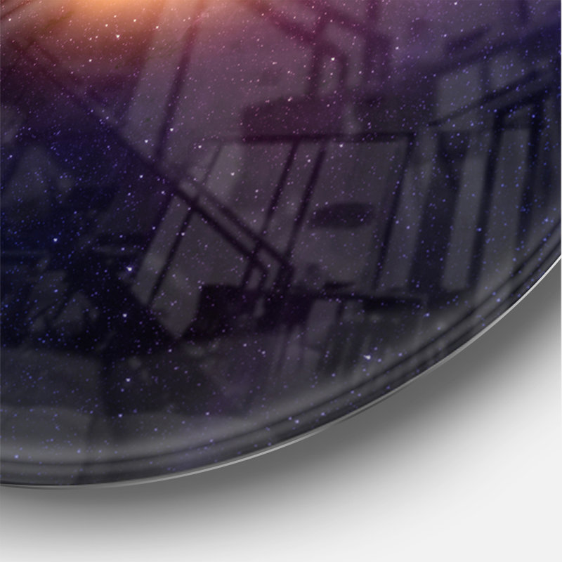 Full Eclipse View - Horloge murale moderne, Moyen
