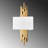 Elegant Wall Lamp with Metal Body & Fabric Cap, Gold & White Finish, 13.8 x 29.5 x 3.9 inches | Socket Type: 2 x E14 Max 40W (Bulb Not Included) | Stylish Lighting for Living Room & Bedroom, IP20 Rated-28663107