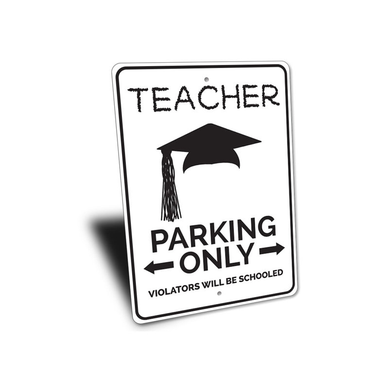 Enseigne en aluminium Teacher, H 12 po x l 18 po x P 0,06 po