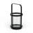 Vortial Black Metal Banded Ridged Glass Lantern-710113259-710113263