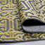Tapis jaune / gris en coton tissé à la machine Syne-929878632