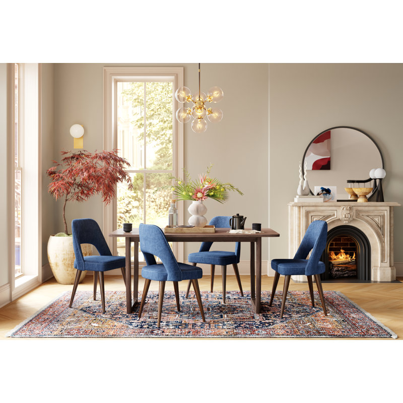 Mukai Walnut Solid Wood Top Dining Table