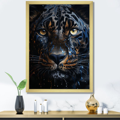 " Teal Yellow Midnight Panther Inky I "