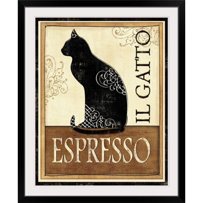 « il gatto » par veronique charron affiche rétro
