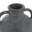 Ceramic Whitewashed Textured Amphora Decorative Vase with 2 Handles