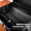 Barbecue au charbon Royal Gourmet 24 pouces avec tablette avant et tablette latérale, noir