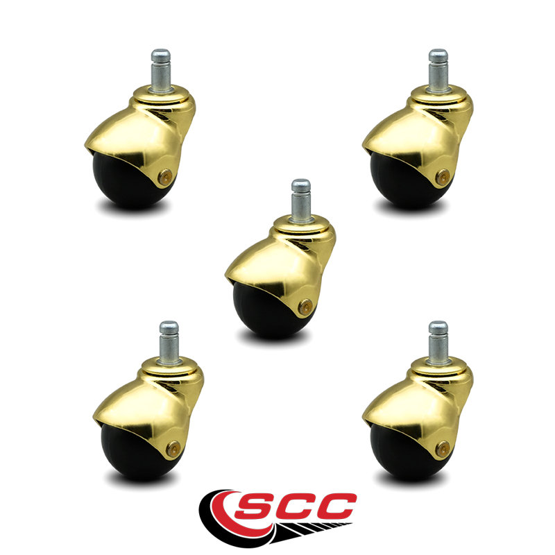 Metal Caster, Bright Brass