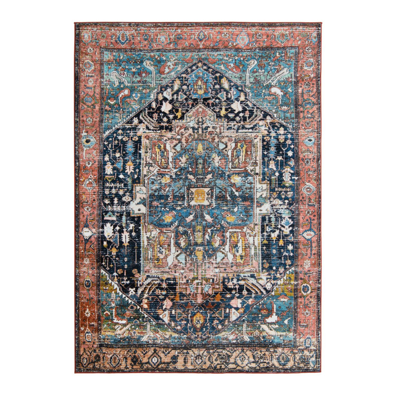 Ahniya Oriental Indoor Rug, Rectangle 6'7" x 9'