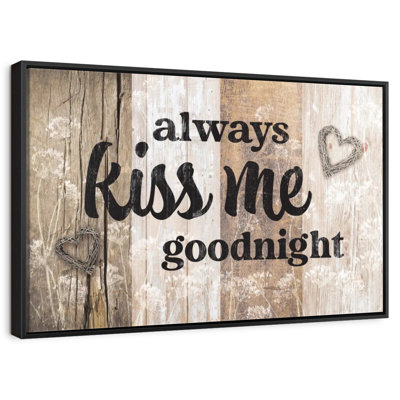 Plaque murale Kiss Me Goodnight