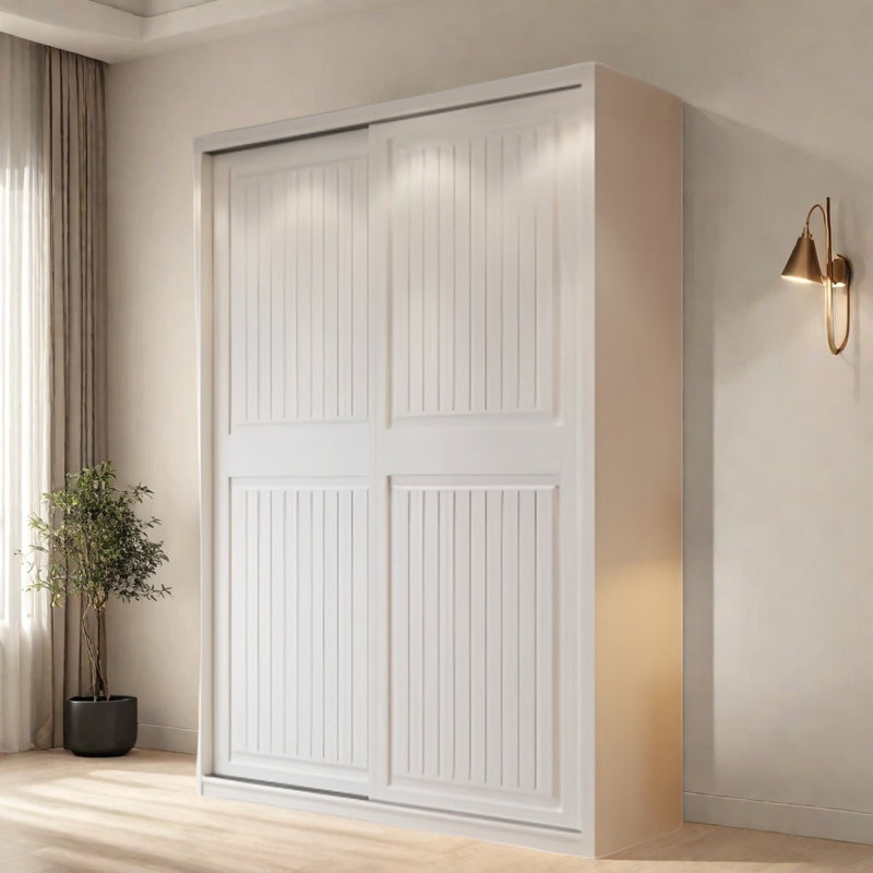 Garde-robe simple de couleur unie, H 82,68 po x l 51,18 po x P 24,41 po