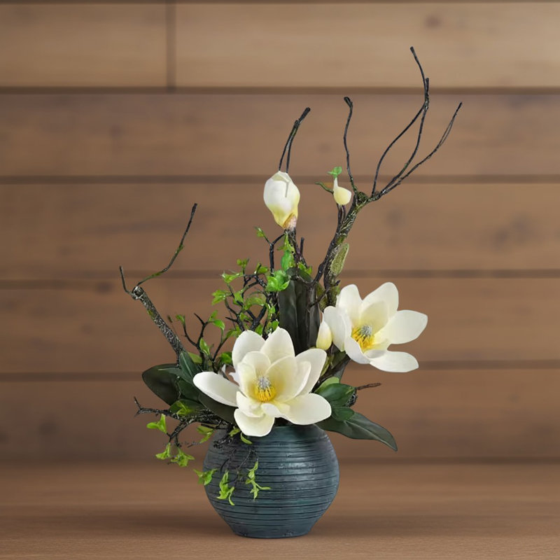 Décoration de fleur artificielle simulée, Blanc