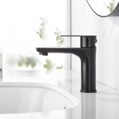 Robinet de salle de bain monocorps à poignée simple