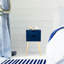Table de salon 2 tiroirs bleue, style Mid-Century, pour