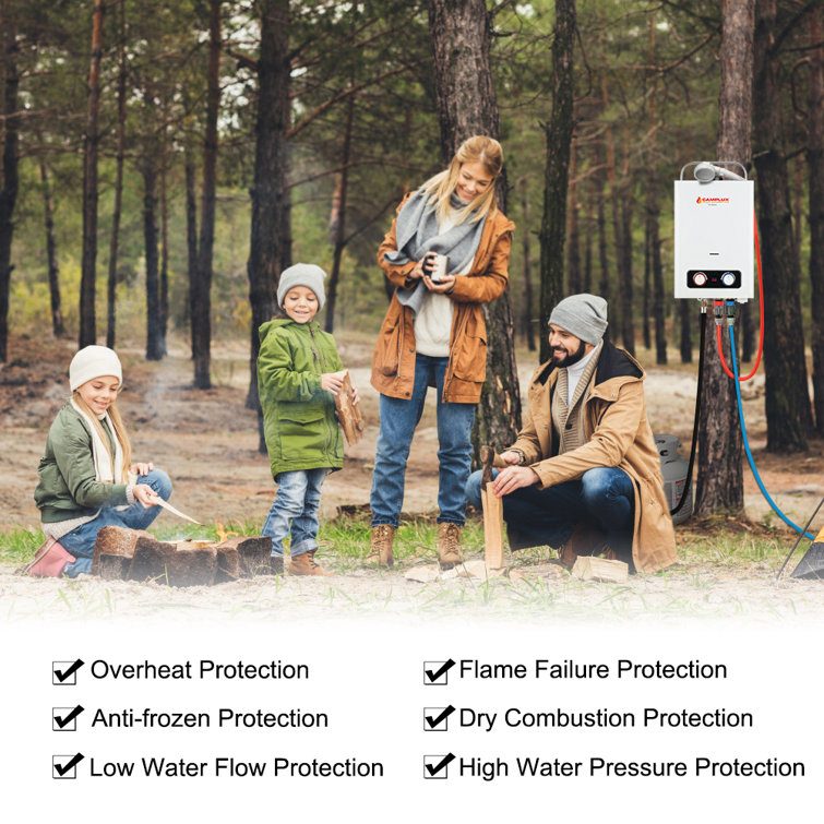 Camplux Pro Series 10L 2.64 GPM Outdoor Portable Tankless Water Heater