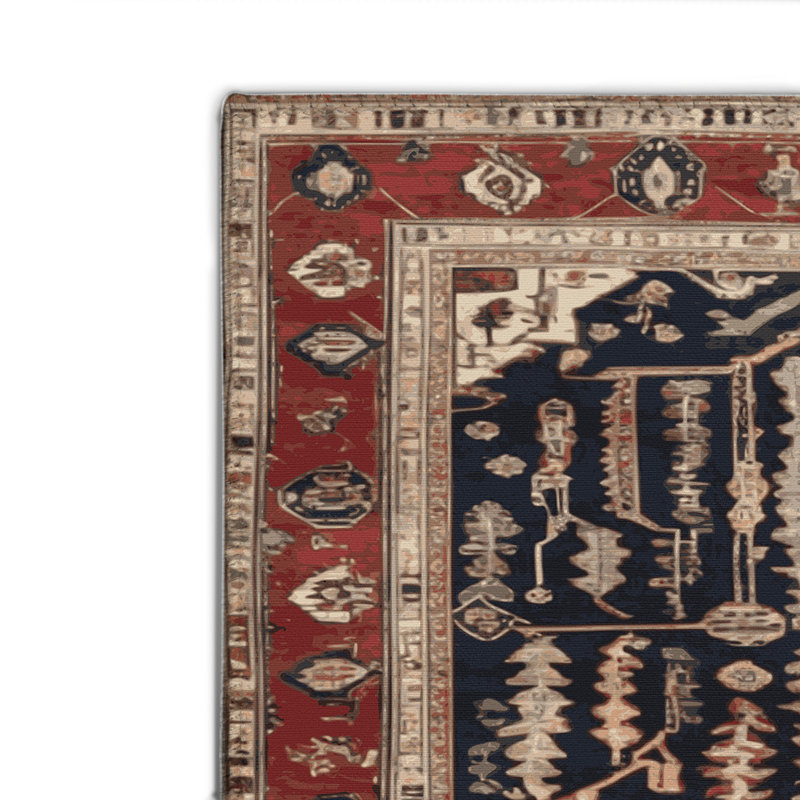 Tapis d'intérieur et d'extérieur brun Persian, Rectangle 2' x 3'