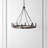 8 - Light Dimmable Wagon Wheel Chandelier
