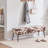 Modern Cowhide Pattern Upholstered Entryway Accent Bench-68825284