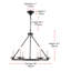 Lustre en roue de chariot 6 lumières Pickensville-909596453-900833550