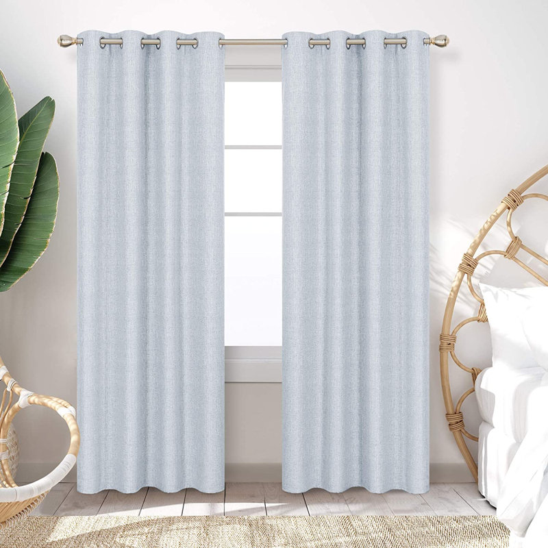 Mindarie Blackout Curtain Pair, 52" W x 84" L, Navy Blue