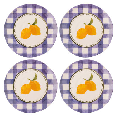 Melamine Salad Plates Set Of 4  Lemons