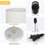 Lampe de chevet blanche 16 po Elgin-331025329-331025342