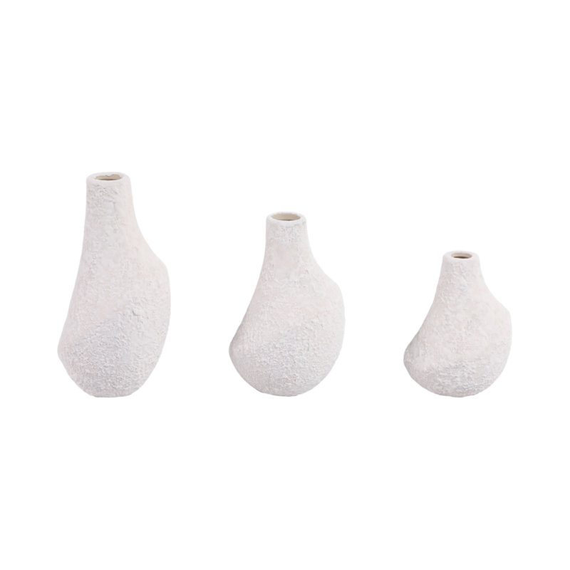 Astoria Handmade Stoneware/Ceramic Table Vase, Ivory