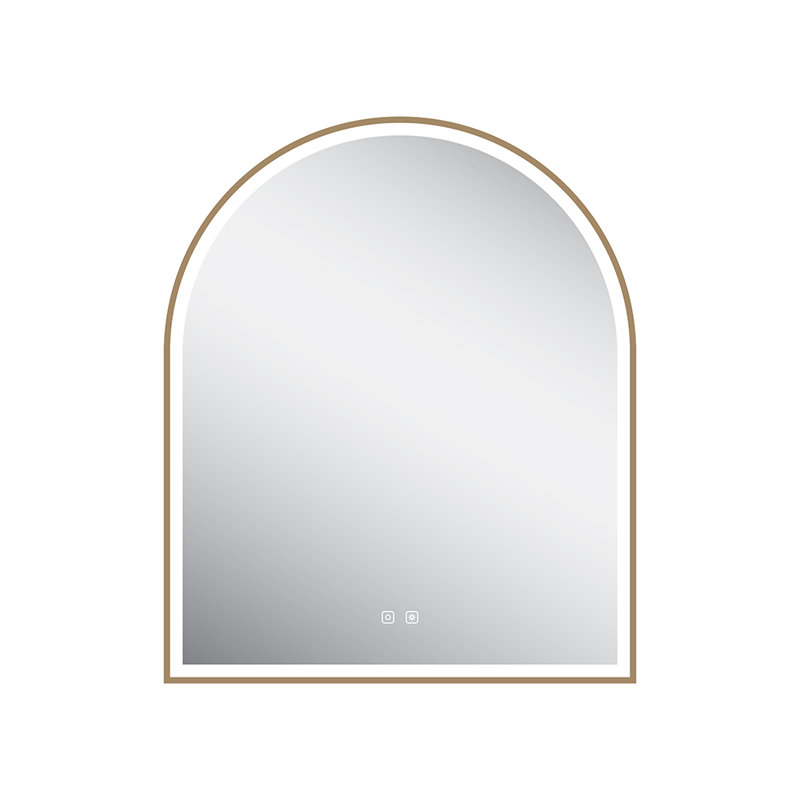 Odin 30"x36" LED Wall Mounted Mirror With Defogger, Adjustable Temperature, Brightness, and Memory Settings, Brushed Bronze