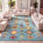 Bostwick Tribal Love Geometric Light Blue/Multi Rug-548905672