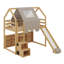 Lit mezzanine simple en bois avec tente-576023106