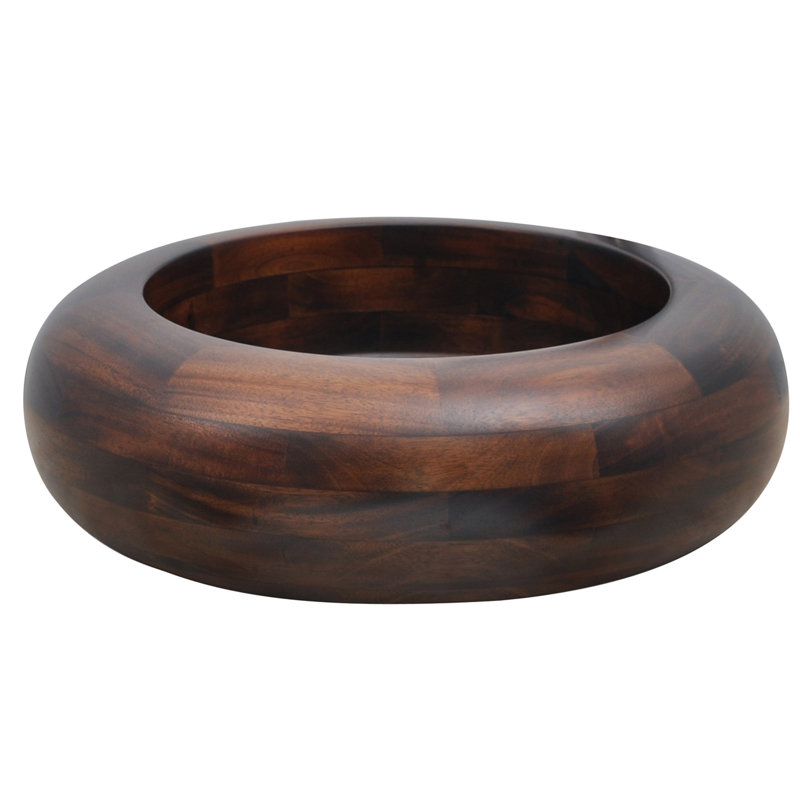 Barclay Kalea 16'' Wood Circular Bathroom Sink, Mahogany